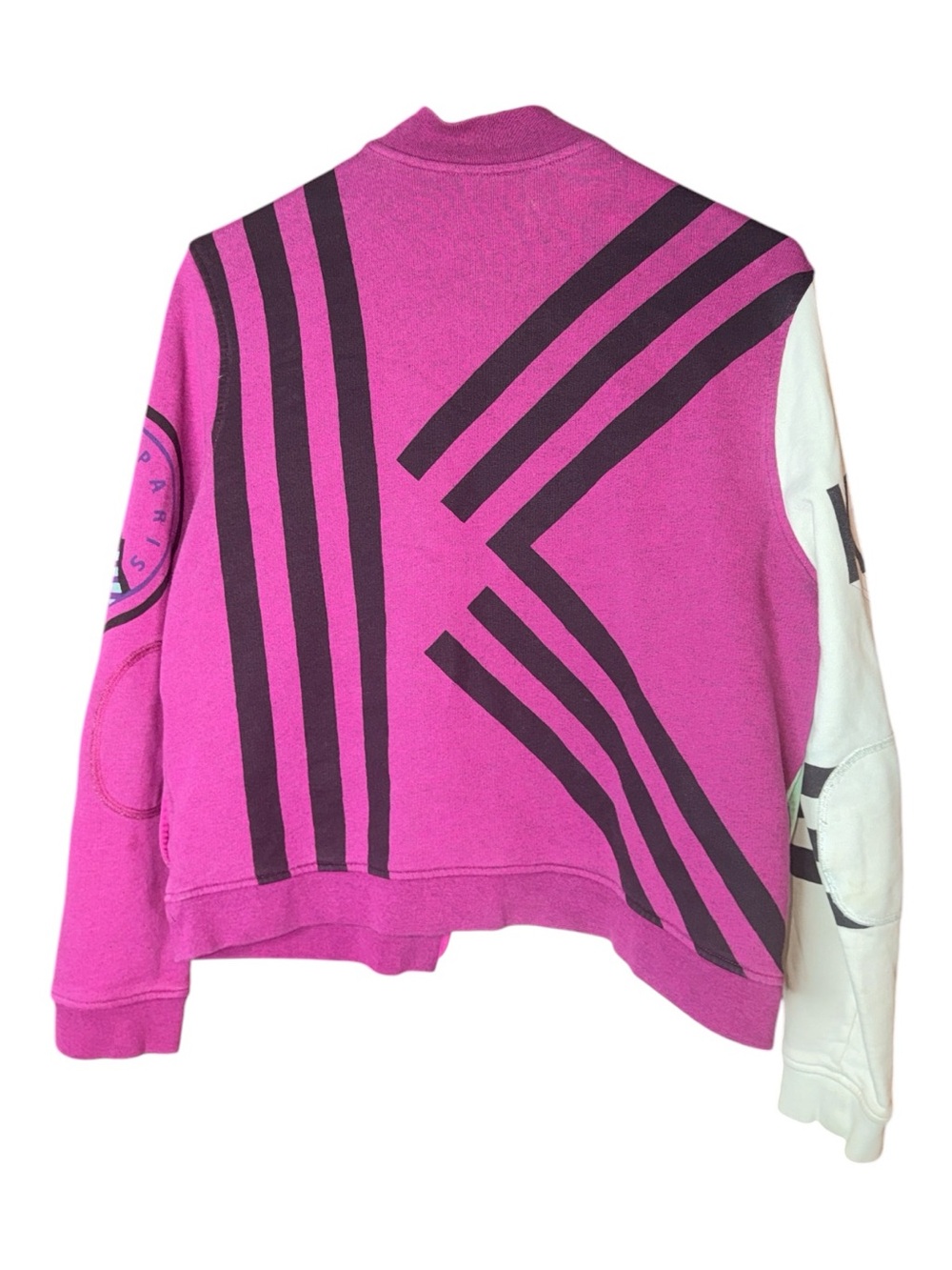 Kenzo Colorblock Zip Jacket in Mint Green & Magenta - Picture 2 of 10